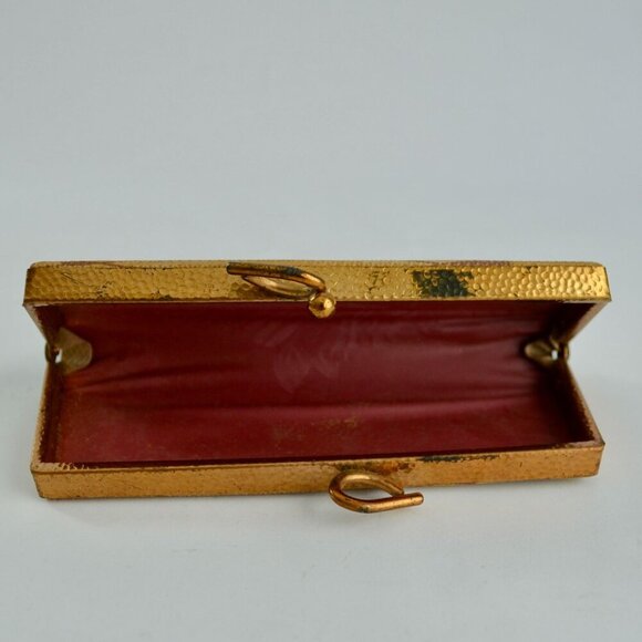 Opticase Spectapurse MCM Vintage Eyeglass Case Kisslock Diamond Pattern - Picture 6 of 7